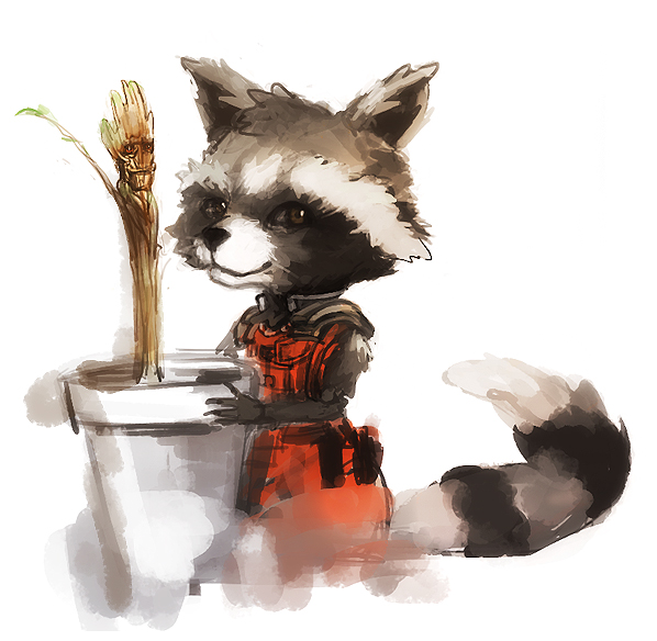 guardians_of_the_galaxy_rocket_groot_by_arneipia-d7t75tf