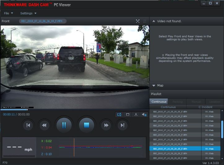 Thinkware F70 Dash Cam
