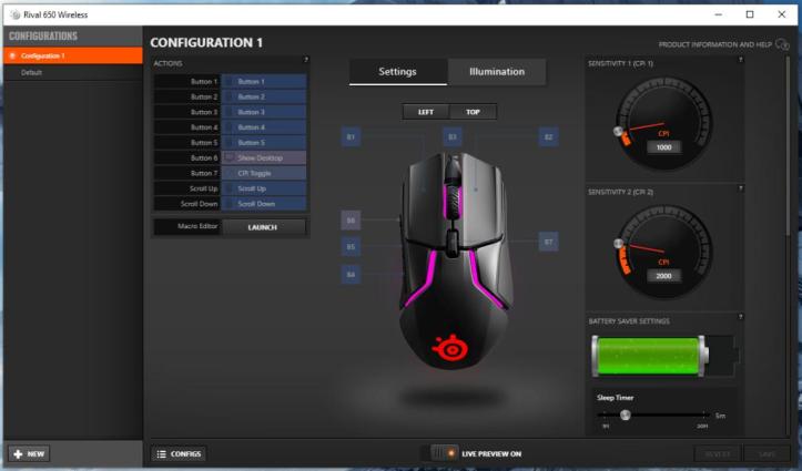 SteelSeries Rival 650 Wireless Mouse