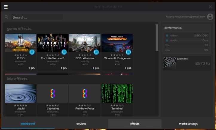 Whirlwind FX Element