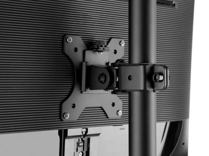 Monoprice Dual Monitor Articulating Free Standing Vertical Desk Mount Bracket Stand V2