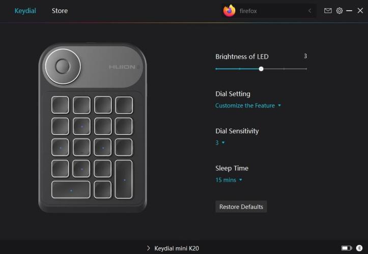 Huion Keydial Mini K20